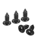 Heavy Duty 304 Stainless Steel Screws 5Mm By 12Mm Phillips Pan Head Self Tapping Fastener 50Piece Pack Black full thread screws.