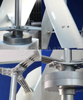 Close-up of 13000W Low Speed Vertical Wind Turbine Generator For Home RV And Marine Use 12V 24V 48V Compatible Space Saving Windmill Kit