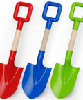 16 Inch Kids Beach Shovels Set With Wooden Handles And ABS Plastic Scoops Durable Sand Spades For Shoveling And Digging In Sand Snow