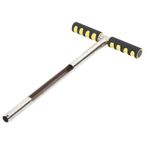 Rock Solid Stainless Steel Soil Sampler for Garden and Lawn Care Handy Manual Sampling Tool with Quick Accurate Field Tests, T-shaped handle