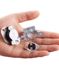 Hand holding Dryer Repair Kit With Heating Element DC47-00019A, Thermal Fuse DC96-00887A, DC47-00016A, And Thermostat DC47-00018A