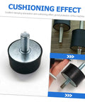 Top Tier Rubber Isolator Mounts For High Elasticity Vibration Dampening Pads showing steel threaded rubber mounts for shock absorption.