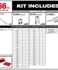 Kickass 191 Piece Mechanics Tool Set With Deep Socket Wrenches Ratchets Hardened Chrome Steel details and included items list.