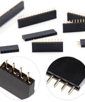 240 Piece 2.54mm Straight Single Row Female Pin Header Socket Connector Strip Assortment Kit For Arduino Prototyping Shield