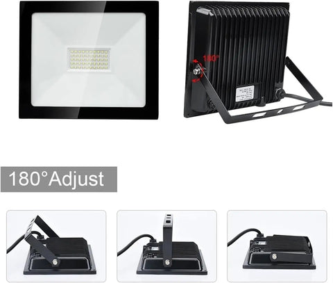 JUDYSSY Security Lights 30W Led Flood Light Outdoor Spotlight Floodlight Refle, Cool，Warm，Warm with adjustable angle and sleek design.