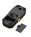 Wall Scanner Stud Finder 6-in-1 Metal Detector Auto Shutoff LCD(Yellow) showing battery compartment and back design.