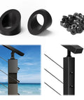 20 Pack 0.35 Inch Inner Diameter T316 Marine Grade Stainless Steel Angle Beveled Washers With 33 Degree Bevel For Five Sixteenth Inch Cable Railing Hardware Aluminum Rugged Outdoor Ready End Posts Black