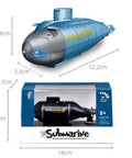 Ultra Fun Mini RC Submarine 6CH Remote Control Boat Nuclear Submarine Style Dive And Surface Action Waterproof Blue