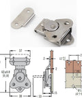 304 Stainless Steel Twist Latch With Spring Draw Latch for Wood Boxes and Chests, rotary draw latch with technical diagram