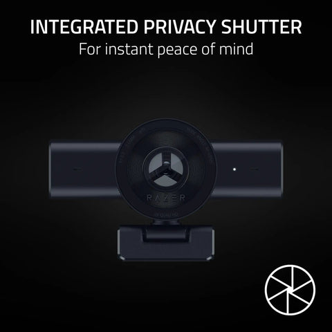 Premium 1440P 60 Fps Webcam With Lightning Fast Auto Focus For Seamless Streaming And Dope Video Calls Straight Up Game Changer USB plug and play camera top view with privacy shutter.