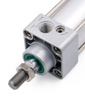 Close-up of Tie-Rod Heavy-Duty Pneumatic Air Cylinder Double Acting With 40mm Bore and 800mm Stroke PT Quarter Inch Port Adjustable Cushion