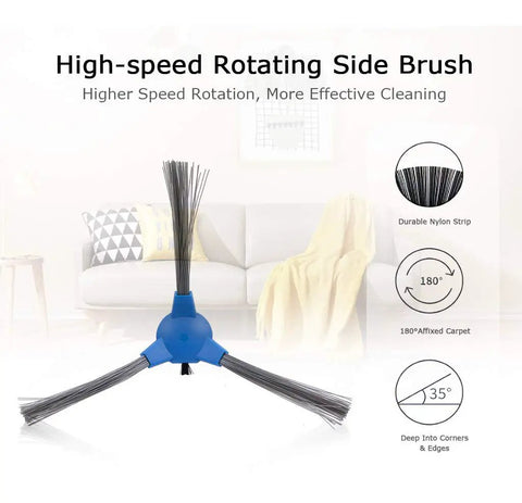 Side Brush Replacement For RoboVac 11S 11S Max 12 15C 15T 30 30C 35C Vacuum Cleaners 52mm High Performance Brush Set