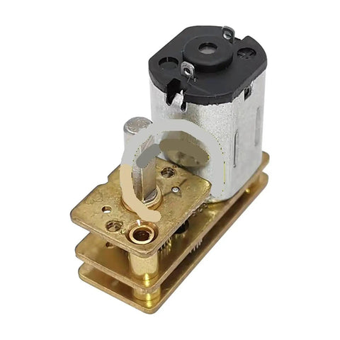 Heavy Duty N20 DC Gearmotor With Ridgy Diddy Metal Reducer Box And Badass 3V 6V 12V Power Delivering 5 To 800Rpm shown with 3x10mm shaft.