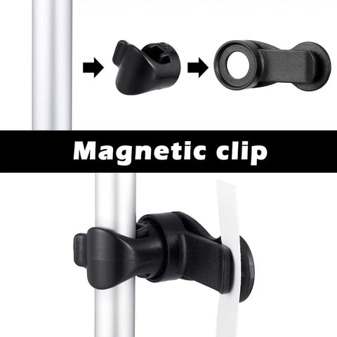 Three Piece Hydration Hose Magnetic Clip Set For Water Tube Bladder Clip Keeps Drinking Valve Tube In Place On Military And Tactical Backpacks Must Have Outdoor Hydration Gear Black shown with magnetic clip and hose attachment.