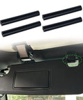 Jeep Wrangler Sun Visor Repair Kit 2007 2017 JK JKU Replacement Tubes, 4 black durable rubber tubes shown with installed visor.