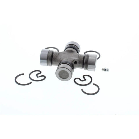 Heavy Duty 1310 To S44 U Joint Chevy To Ford Slick Swap Conversion With Grooved Endcaps Complete Clip Kit Forged Steel driveline component with clips.
