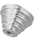 Sturdy Aluminum Pagoda Pulley For Benchtop Drill Press 14Mm And 22Mm V-Belt Drive With Cool 5-Step Speed Adjustment For Total Control And Long Life, showing pulley's sleek aluminum design.