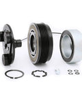 Smooth Ride Guaranteed With This Heavy Duty Ac Compressor Clutch Assembly Repair Kit Bp4s61k00 Cc4361450e That Keeps Your Whip Ice Cold On Hot Days Fits Mazda 3 And 5 close-up of kit components including pulleys and seals