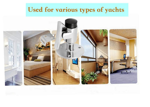 Marine Grade Stainless Steel 316 Boat Door Stopper With Rubber Tip Bumper And Spring Loaded Latch Door Holder for yachts.