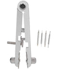 Pro-Grade Watch Repair Tool Set With Spring Bar Tweezer And V-Shape Pliers showing spring bar attachments