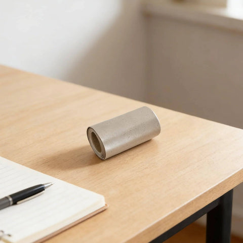 Roll of flexible 20 Pack Mica Paper For Heat Insulation Flexible High Temperature Resistant Sheet on a wooden table