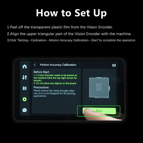 X2D Vision Encoder For Bambu Lab X2D Build Plate 3D Printer Sub 50 Micron Motion Accuracy High Precision Injection Molded Quality Printer Accessories Pro Grade setup screen