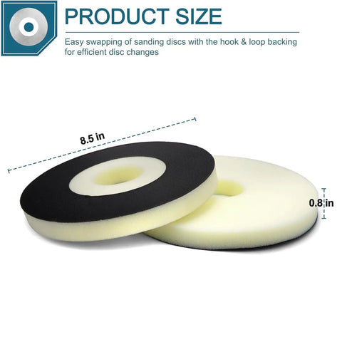 Two Pack 9 Inch Backup Pads With Hook And Loop Backing For Drywall Sanding Discs 150 Grit 15 Disc Set Compatible With Porter Cable
