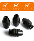Tough As Nails 10 Pack Keyless Rotary Tool Chuck, black carbon steel chucks for quick swaps with Dremel Minis.