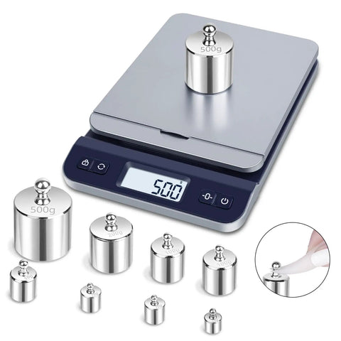 Calibration Weight Kit 1000g Eight Pieces OIML Class M1 High Precision For Digital Scales And Lab Scales with tweezers