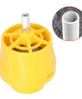 Heavy Duty 6 Piece Alloy Steel Pipe Threader Tool Set For Pvc And Metal Conduit Includes Half Inch Three Quarters And One Inch Dies with yellow threading head.