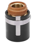 Upgrade Your Welding Game With This Top Tier Cloimei 420156 Retaining Cap Ceramic Plasma Nozzle for cutting machines, black and copper design.