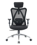 All Day Comfort Ergonomic High Back Mesh Desk Chair with Adjustable Headrest, Lumbar Support, 2D Armrests, Wide Cushioned Seat