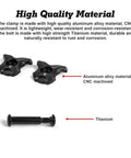 Bike Seatpost Ear Clamp 7x9 Titanium Bolt Kit For Carbon Rails CNC Aluminum Clamp Lightweight And Durable parts display
