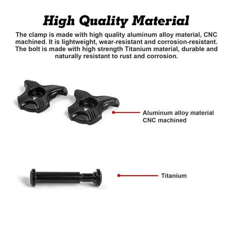 Bike Seatpost Ear Clamp 7x9 Titanium Bolt Kit For Carbon Rails CNC Aluminum Clamp Lightweight And Durable parts display