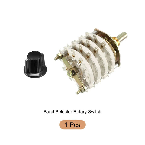 Heavy Duty Band Selector Rotary Switch 4P8T Four Pole Eight Position Four Deck For Radio TV And Industrial Machine Control Units 36 Pins Multi Pole Multi Throw Switch with knob
