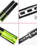Soft Close Drawer Slides With No Fuss 3 Fold Full Extension Telescopic Rails And Damping Buffer, Side Mount Ball Bearing Tracks