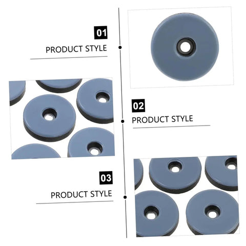 60 Heavy Duty PTFE Furniture Glides And Floor Protectors in a grid pattern, showcasing their robust design for noise-free movement.