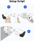 Setup process for Weatherproof Outdoor Junction Box For CCTV Cameras, showing aluminum mount and hidden cable route installation.