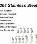 Begot 304 stainless steel C-clamps with wide jaws and wing bolts, array of clamps shown