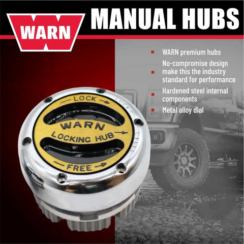 Premium Manual Locking Hub Kit With 19 Spline Fit Zinc Aluminum Dial Dual Seals Chrome Finish And Easy Install Hardware Built Tough For Off Road Use 1 Pair, front view of hub