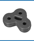 Premium 11mm Triple Hole Exhaust Muffler Hanger Kit With Heavy Duty Rubber Bushing Mount Bracket For XF And XJ Models From 2008 Through 2018 Tail Pipe Insulator That Cures Rattle And Delivers Smooth Ride Vibes., black triple hole rubber exhaust hanger mount