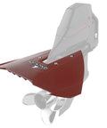 Whale Tail Hydrofoil Stabilizer Fin Kit For Outboard And Stern Drive Motors 40 To 200 HP Red Carbon Design angled view