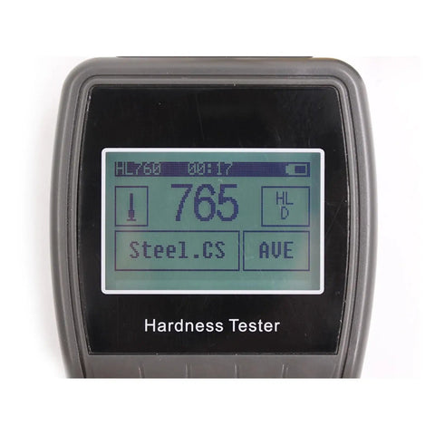 Heavy Duty Digital Hardness Tester Portable Metal Testing Rig For Steel Aluminum Alloy Iron Brass Gauge display showing 765 HLD.