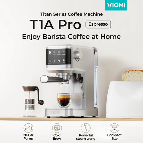 Sick Home Barista Essential Featuring Professional Espresso Machine With Milk Frother And Instant Cold Brew Maker For No Sweat Daily Grinds And Smooth 20 Bar Extraction Vibes in stainless steel on a kitchen counter.