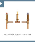 Brantford Brushed Nickel 2-Handle Deck Mount Roman Tub Faucet Trim Kit With Valve Compatibility For Quick Bath Remodels 9000 Series Required T4943BN M-PACT Ready shown with valve components