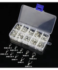 Super Cool 320 Piece Assortment Kit of Non-Insulated Brass U-Type Ring Fork Terminals And Crimp Spade Connectors For All Your Wiring Projects Made Easy With Solid Connector Variety, open organizer case