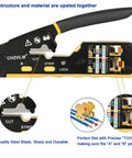 RJ45 Crimping Tool Kit All In One Pass Through Crimper With Stripper Cutter And Cable Tester For Cat5 Cat6 Cat7 Connectors