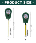 Two sizes of Rugged Metal Rod Soil Tester For Garden And Field All In One Ground Inspector Analyzes pH Nutrients And Moisture