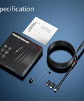 Tough Waterproof Mini Endoscope Camera With Crisp 2MP HD Video Six Bright LED Rings And A Slick Eight Millimeter Probe On A Three Meter Flex Line For No Sweat Smartphone Checks shown with accessories and packaging.