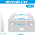 White Plastic Drawer Guides 10 Pack Comes With 20 Screws Hassle Free Install Smooth Glide Hardware For Kitchen Cabinets And Bedroom Dressers Restore Furniture with measurement details.